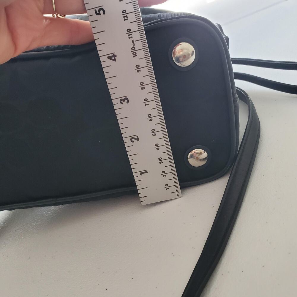 Coach Mini Drawsting Carryall Bag Signature Black Logo Leather Crossbody Purse - Picture 11 of 14